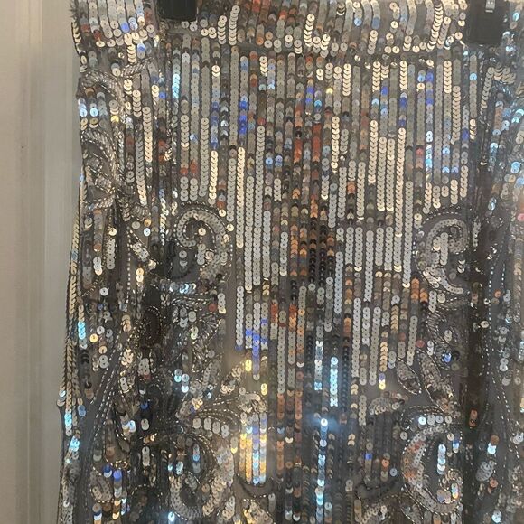 NWT ASOS Edition Mirrored Sequined Midi Skirt Sz 14 - Picture 4 of 12